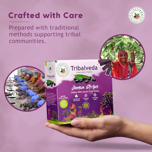 Image of Tribalveda Whole Dried Jamun Strips - 160 gm (Pack of 2)