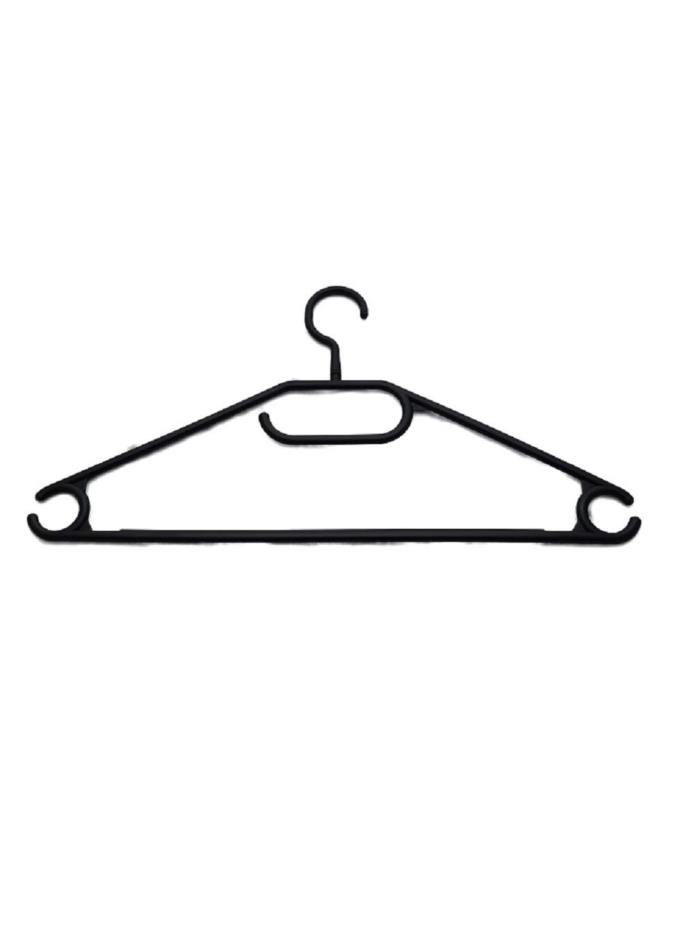 10 bis 200 Kunststoff Kleiderbügel Wäschebügel Hosenstange schwarz oder weiß (schwarz, 200)