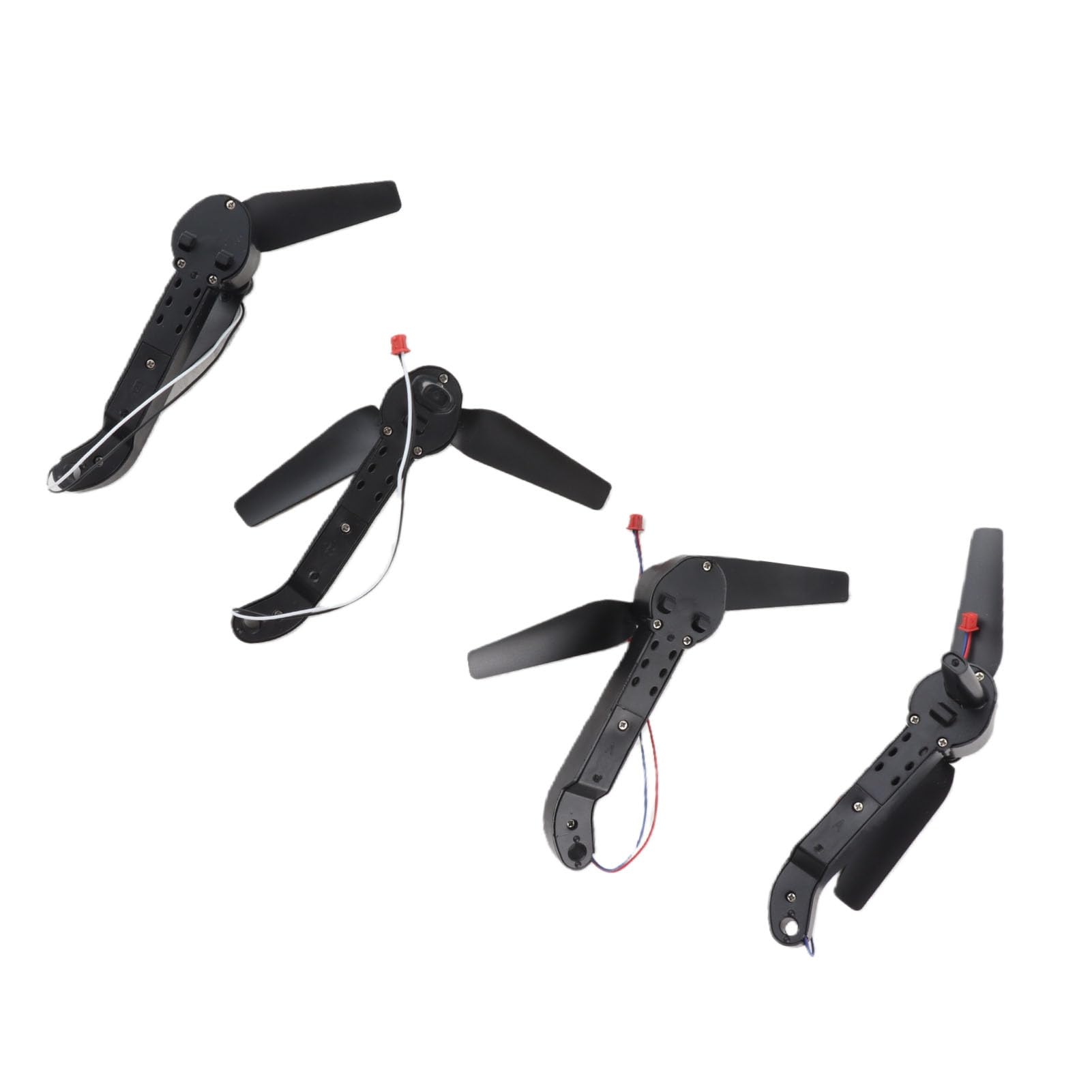POENVFPO 4 Brazos de Motor de Drones con Hélices, Piezas de Repuesto de Marco de Cuadricóptero de Plástico, para Cuadricóptero Plegable E88 E99 E10 RC