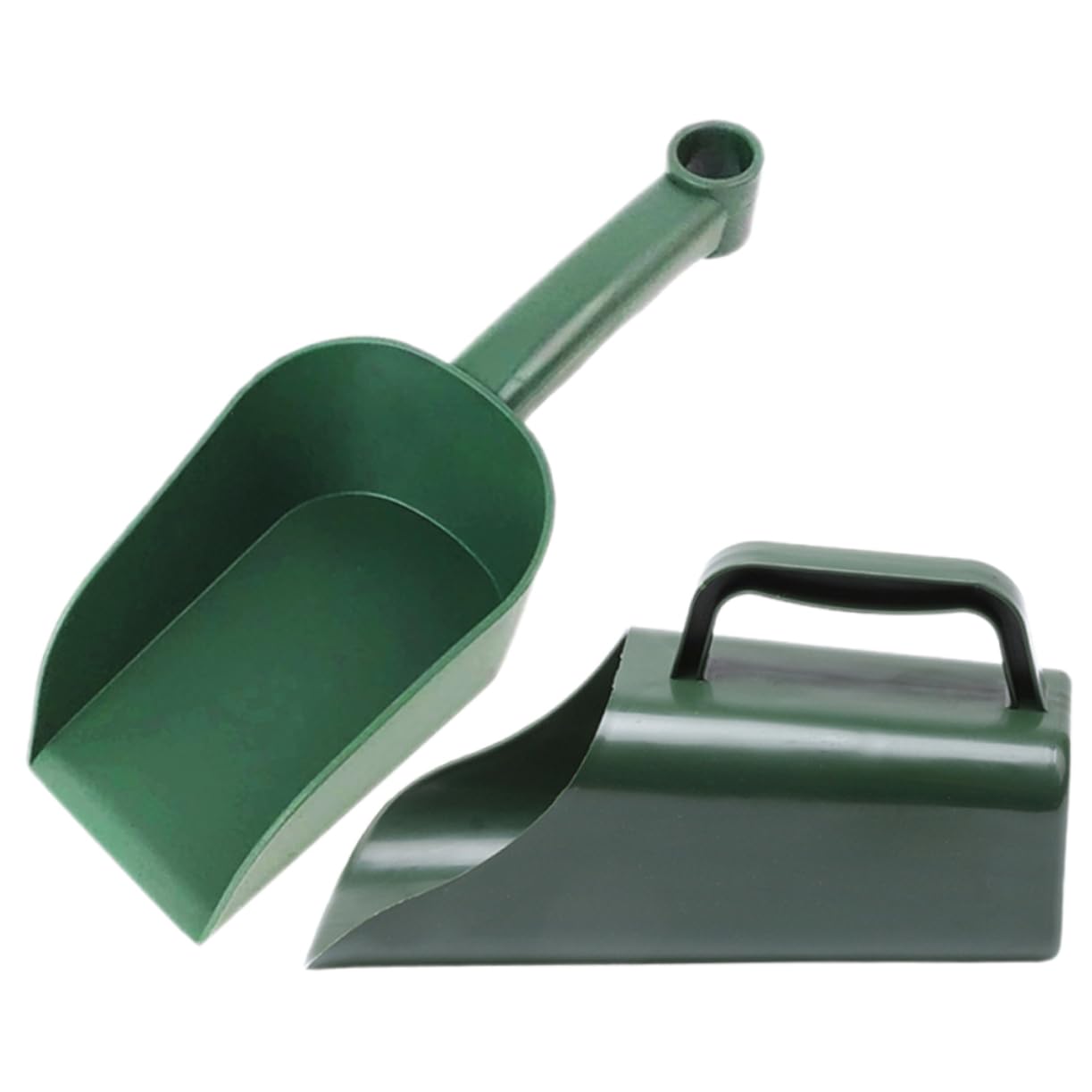 HOMSFOU 2 Stück Gartenschaufel Kunststoff Bpa Frei Gartenspaten Pflanzenerdeschaufel Bonsai Handschaufel Grün Multifunktional für Gartenarbeiten Pflanzenpflege
