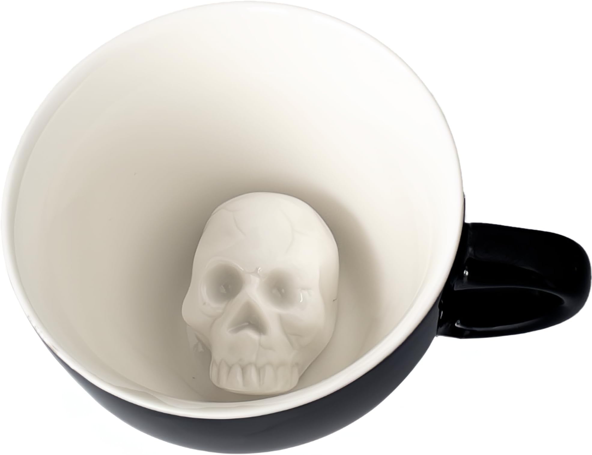 Creature Cups Skull - Ceramic Mug - Hidden 3D Creature Inside, Spooky Horror-Themed Coffee Cup
