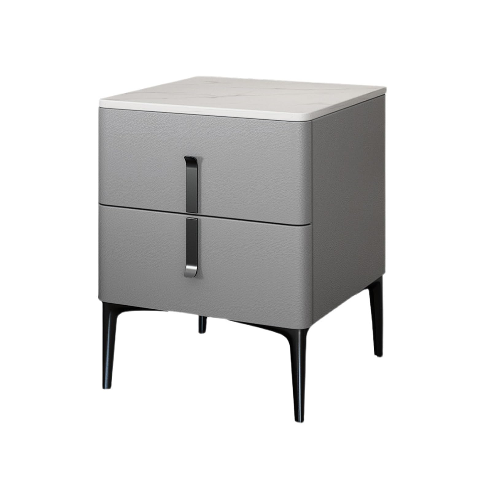 Table de Chevet avec tiroir de Rangement pour Chambre ou Salon, Design Moderne, Meuble Gain de Place, Finition Grise, 35 x 40 x 53 cm