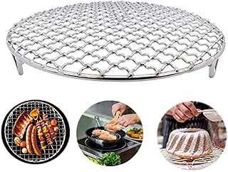 Agatige Canning Rack Steaming Cooling and Baking Barbecue Rack Stainless Steel Round Wire Racks Fit for Air Fryer Pressure Cooker