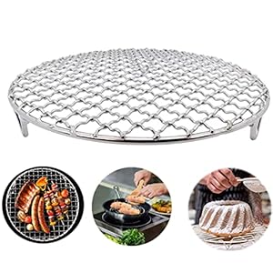 Bakrek om te koken, BBQ Grill Ovenrekken Koelrek voor bakken Stapelen rond roestvrij staal