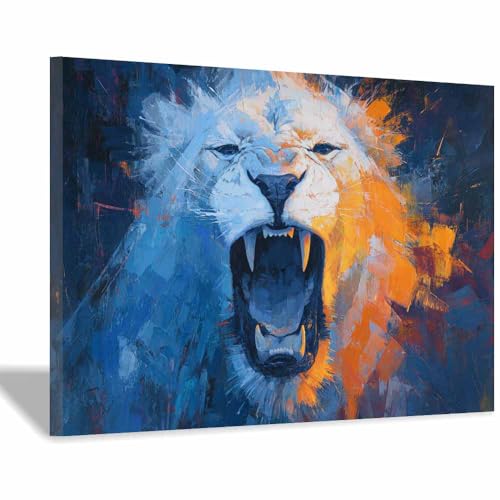 Tableaux muraux lions d'encre pour habiller un grand mur vide de salon