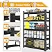 Bezuny Heavy Duty Metal Garage Shelving Unit, 5-Tier Adjustable Storage Shelves, 3000LBS Load Capacity Utility Shelf, Ideal for Garage, Basement, Warehouse, Pantry, Tool Organization, 47.3