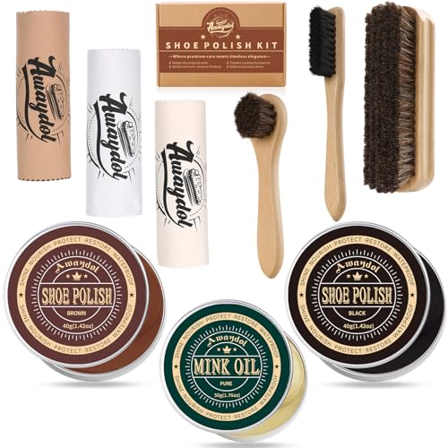 Awaydol 10 PCS Shoe Polish Kit