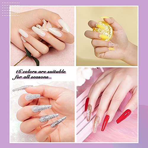 RSTYLE Shellac Set Starterset mit Lampe 168 W, 16 Farben Nagelset Starterset Gelnägel mit 168w Nagellampe UV Gel Nagel… – Bild 7