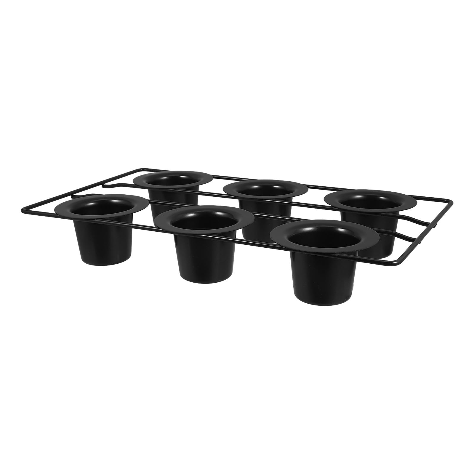 Mipcase Antihaft 6 tassen Muffinform aus Schwarzem Kohlenstoffstahl Tiefe Popover Backform für Muffins und Cupcakes Ofenfeste Backform für Zuhause