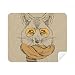 British Style Animal Gentle Wolf and Scarf Animal Cleaning Cloth Screen Cleaner 2pcs Suede Fabric