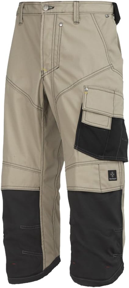 Snickers 39132004050"Rip-Stop" Pirate Trousers, 50, Khaki/Black