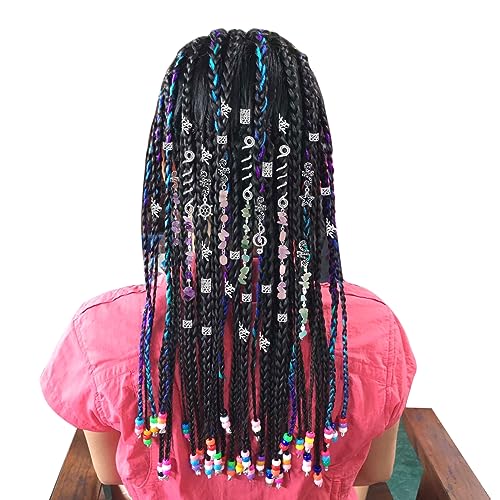 40 piezas accesorios para cabello de cristales naturales miniatura 5