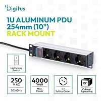DIGITUS 10 Zoll Steckdosenleiste – 4 Schutzkontaktstecker – 1 HE – Ansicht 2