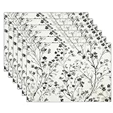 FACILE À NETTOYER: ces sets de table sont conçus pour un nettoyage rapide et facile. Vous pouvez facilement enlever la saleté et les taches en essuyant simplement un chiffon humide dessus. Pour les taches plus tenaces, un peu d'eau et de savon leur redonneront un aspect neuf. Grâce à cette facilité de nettoyage, vous n'aurez pas à vous soucier des taches persistantes ni à les remplacer fréquemment.