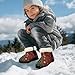 Chririnla Christmas Book Little Girls Boots Kids Boys Snow Boots Fashion Sneakers Keep Warm Winter Snow Shoes with Fur Lining Plush Lightweight Ankle Booties for Outdoor WalkingUS 13.5