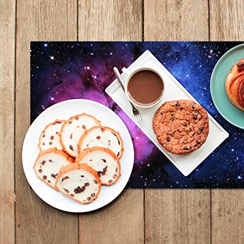 Sets de table rectangulaires Space Sky 30x45cm lavables pour table de cuisine - 7