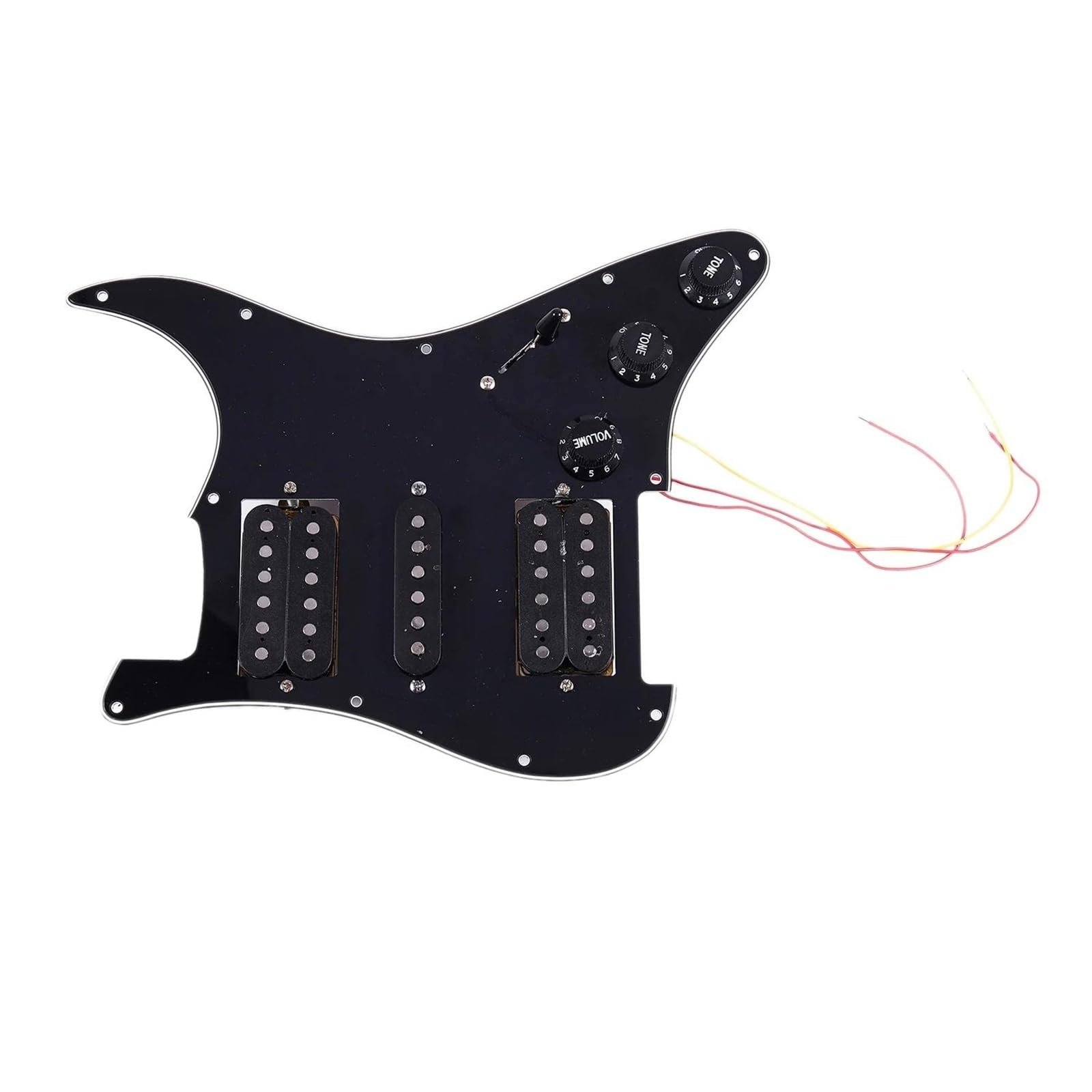 Pastillas de guitarra Pickguard Golpeador de guitarra eléctrica precableado con pastilla humbucker de bobina simple de 11 orificios y imán