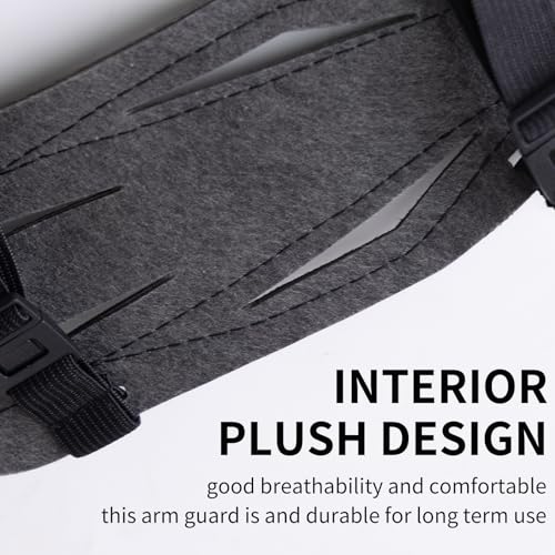 Moyujian Blue 28.5cm Long Armguard Professional Competition Archery Bow Range with 4-Strap Buckles Shooting Practice Guard Nylon Carbon Forearm Protector Arm Guard