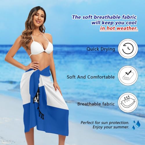 Pareo para traje de baño de mujer linqin suave con borlas de playa 7