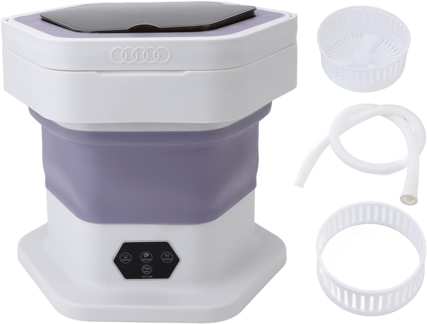 Portable Washing Machine, Collapsible Mini Washer and Dryer, Large Capacity, Foldable, for Apartment, Dorm, Camping, RV, Travel