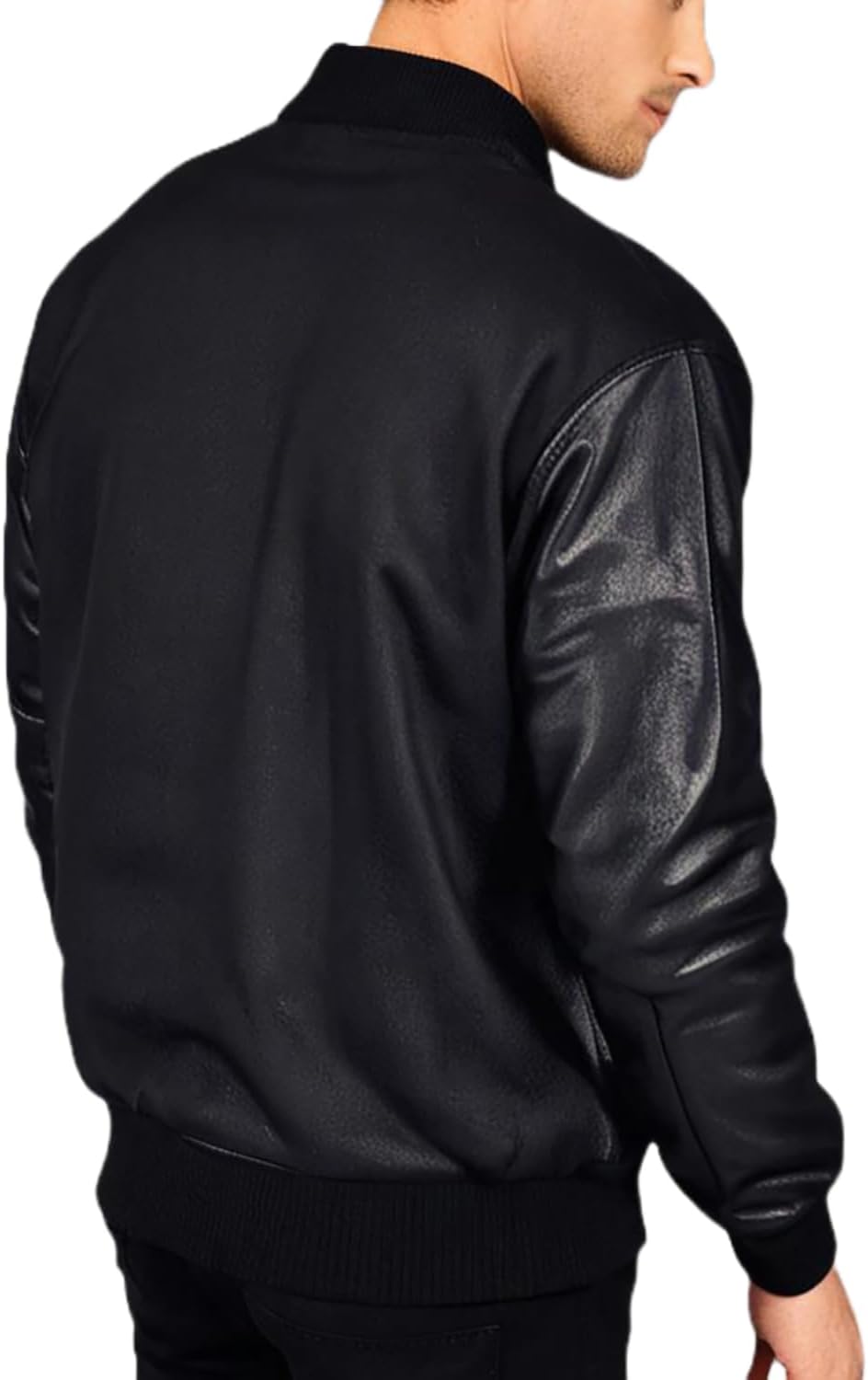 SpazeUp Letterman Jacket Men College Baseball Bomber Jacket | Wool + Faux Leather Letterman Jacket Men - Image 5