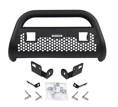 Go Rhino RC2 Bull Bar w/ Two 3" Cube Lights & Mounting Brackets | Mild Steel, Textured Black | 55282T | Fits 2016 - 2018 Chevrolet Silverado & GMC Sierra 1500 (See description)