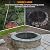 Stanbroil X-Marks Fire Pit Cooking Grill Grates, Foldable Round Cooking Grate with Handles, 36 Inch Portable Outdoor Campfire BBQ Grill, Black