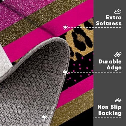 Tapis de sol patchwork léopard scintillant pour dynamiser votre chambre - 6