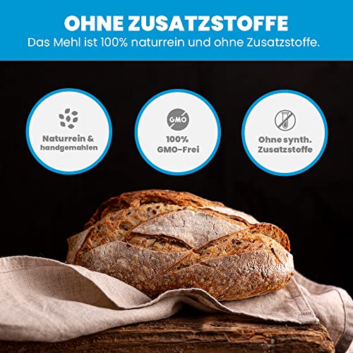 Foto von SANUUS Weizenmehl 550 10kg aus dem Allgäu - Bäckermehl Brotbackmischung Weizen mit geringer Ausmahlung und mehr Mineralien & Spurenelementen aus regionalem Getreide