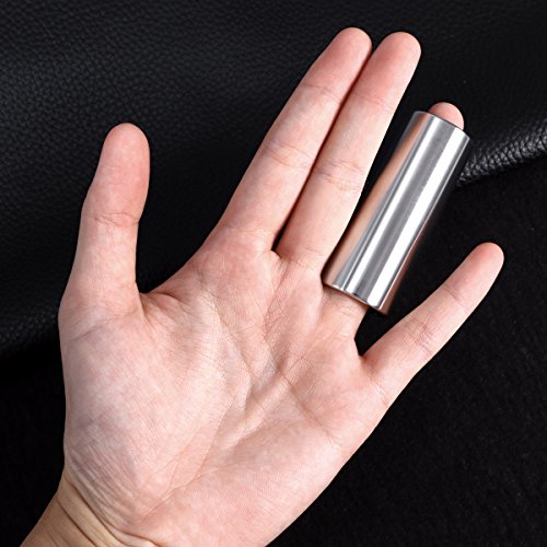 Guitar Slides Set, Include 2 Glass Slides, 1 Steel Guitar Slide, 4 Thumb & Finger Picks For Electric And Acoustic, Medium #TOP3