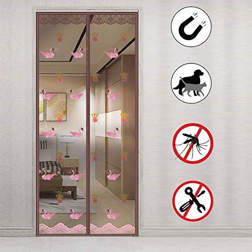MU Magnética Mosquitera para Windows 90X200 cm / 35X78Inches Puerta Red para Insectos Mantener Alejado de la Cortina por Mosquitos Balcón Puertas Correderas de la Sala,T