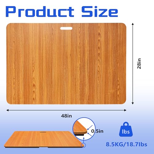 koretech Tap Dance Floor, Portable Dance Floor, Professional Tap Board for Tap Dancing, Cushioned Base Dance Practice Floor, 48'' x 28'', Oak