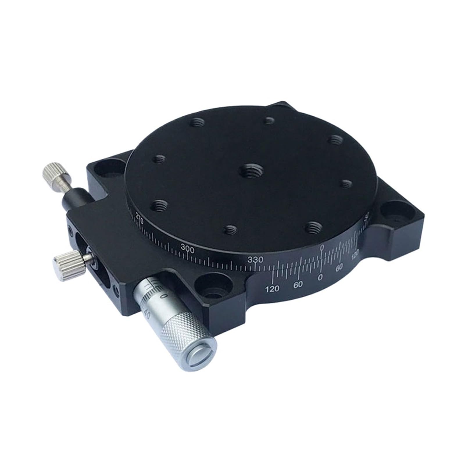 MYXJGNAIY R Axis 90mm RS90-L RS90-R 360 Degree High Precision Rotating Sliding Table Manual Angle Displacement Platform Optical Micrometer(RS90-L)