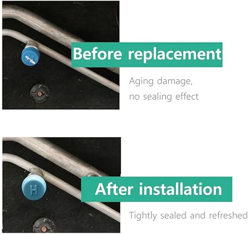 Miniatura 4 de Tapas de válvula de repuesto para aire acondicionado de automóvil, a prueba de fugas, tapas de puerto de carga del sistema de CA R134a (presión alta