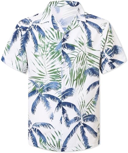 Image of Cromoncent Matching Hawaiian Outfits for Family, Dad and Son Matching Luau Beach Tropical Shirts Mommy Daughter Tropical Sets