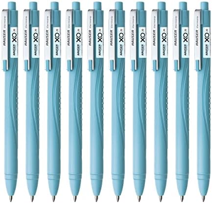 Hauser Germany Xo 20 Retractable Ball Pen Box Pack | 0.7 Mm Tip Size | Comfortable Grip With Smudge Free Writing | Smooth, Sturdy & Refillable Pen | Blue Ink, Pack Of 10