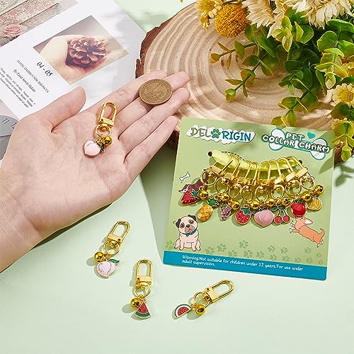 DELORIGIN 12pcs Enamel Pet Collar Bells - Image 4