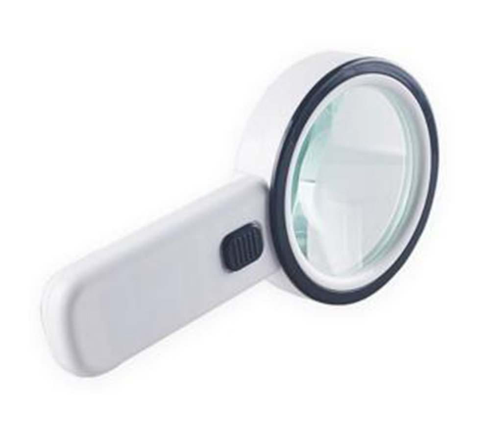 Handheld magnifying glass high power optical belt LED light HD children's old reading recognition