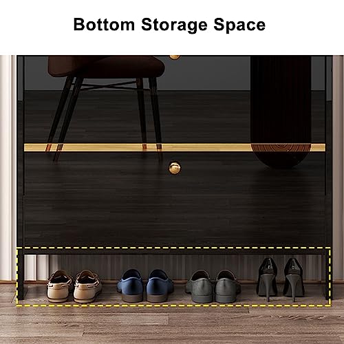Zapateros de madera blanco con 3 cajones abatibles y estante ajustable 5