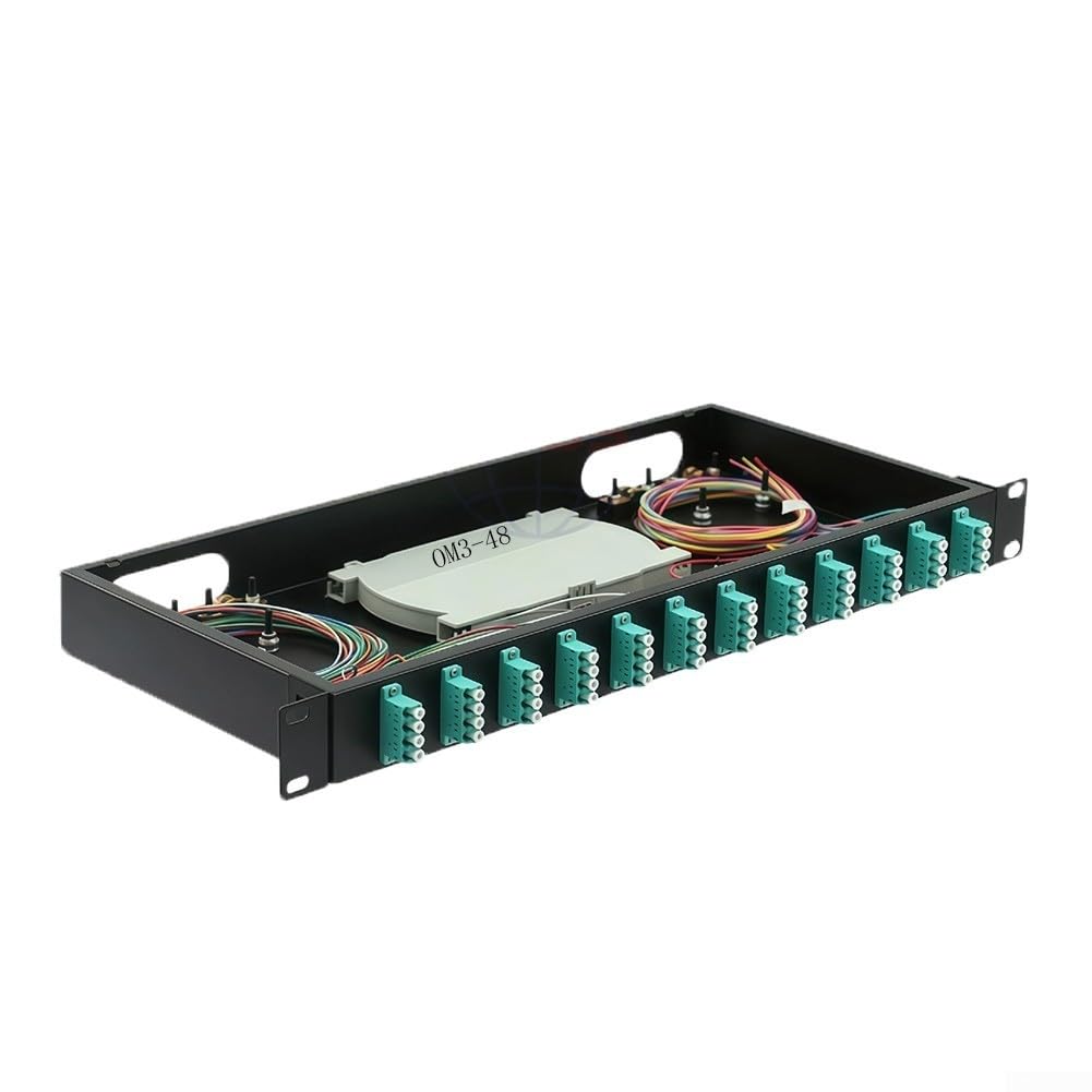 Pour panneau de brassage en fibre, montage en rack de 19 po 12 ports pour