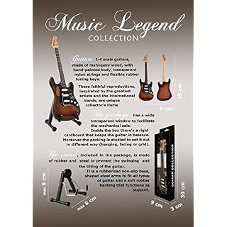 Music Legends Collection – Guitare Miniature Gretsch Country Gentleman Georges Harrison - Les Beatles, Paul McCartney, John Lennon, RIngo Starr, George Harrison Music Legends Collection - Guitare Miniature Gretsch Country Gentleman Georges Harrison – Image 2