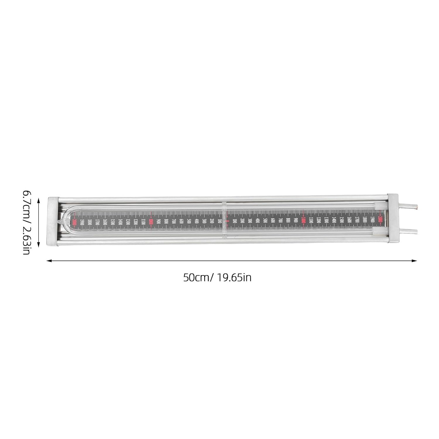 Generic U-Shaped Pressure Meter - Accurate Water Column Gas Pressure Measurement Meter - Vacuum Test Gauge Tool Gauge for Home Repair ±2000pa