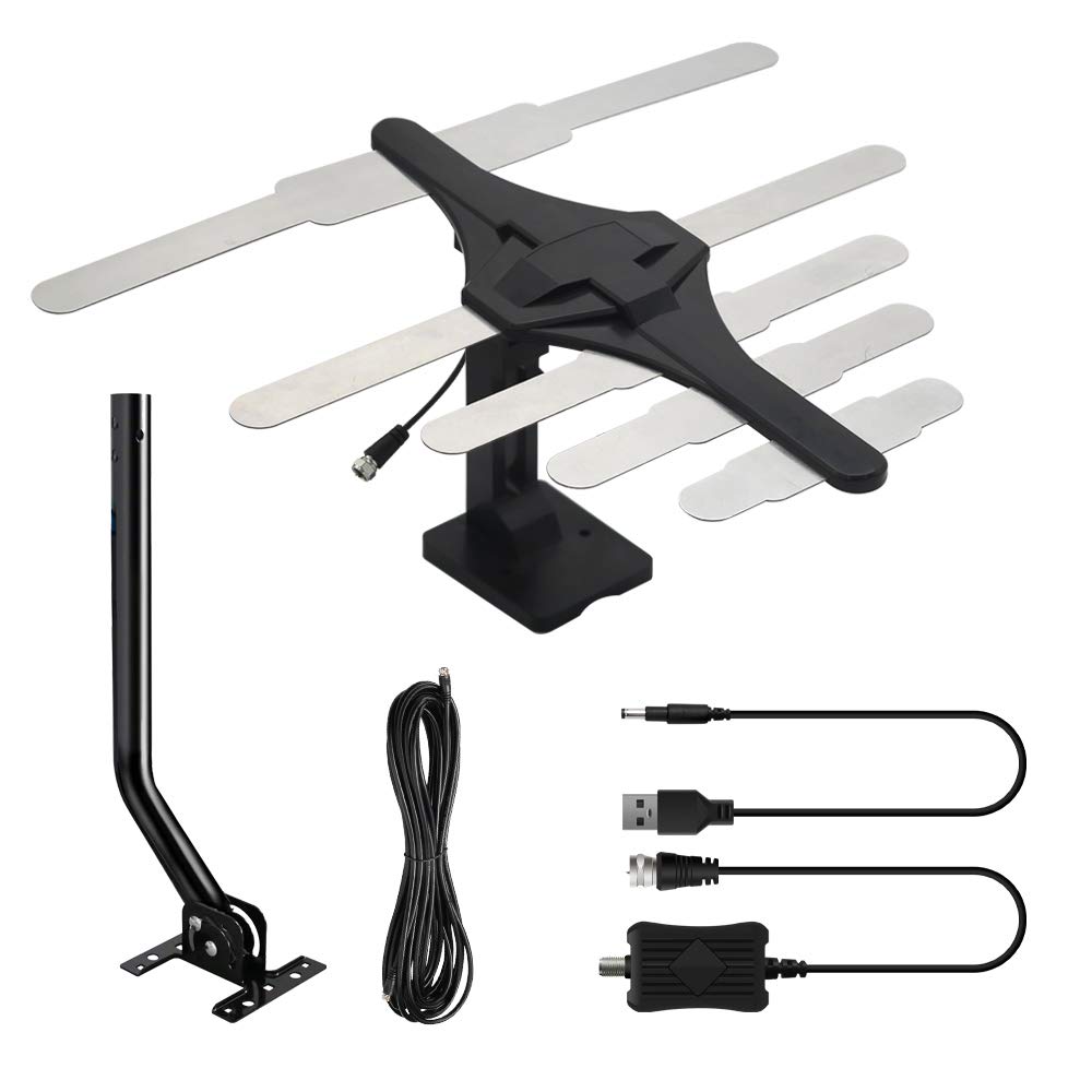 150+ Miles Range TV Antenna, Digital TV Antenna for Smart TV with Amplifier and Signal Booster, HD Antenna for TV Indoor/Outdoor, for Local