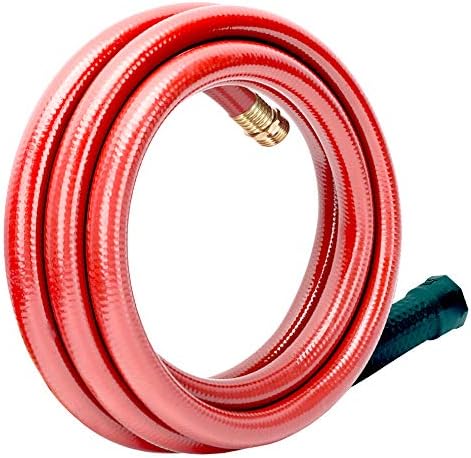 Solution4Patio Red Garden Short Hose Male/Female Lead-in Hose, No Leaking, High Water Pressure Solid Brass Fitting for Water Softener,Dehumidifier,RV Vehicle Drain Water #G-H165B35-US 3/4 in. x 15 ft.