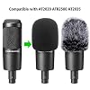 Windscreen Pop Filter Compatible with AT2020,Mic Foam Cover+Furry Windscreen Muff Wind Compatible with Audio Technica at2020 at2035 at2500 at2050 at4040,Chromlives Furry & Foam Microphone Cover 2Pack
