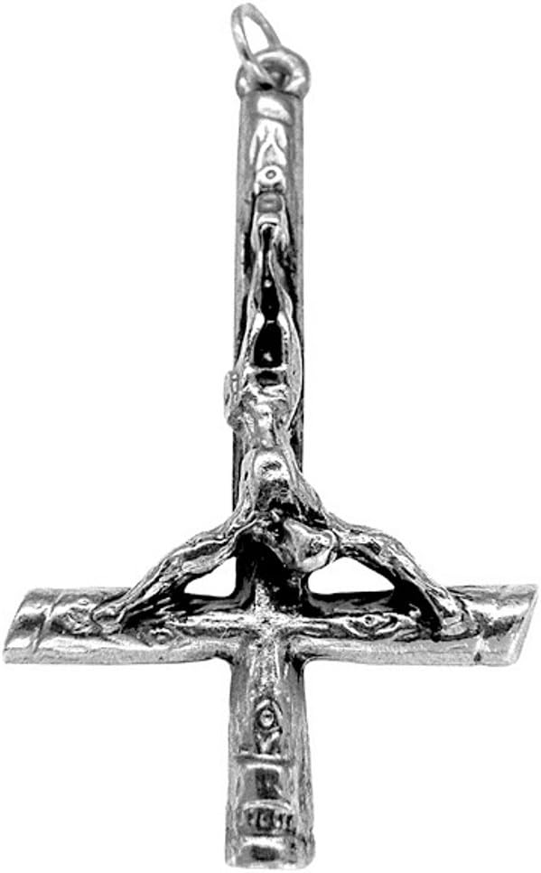 Inverted Cross Necklace Pendant (Silver) | 925 Sterling Silver finish