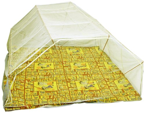 Image of Elegant Premium Cotton Mosquito Net for King Size Bed(6x7 Feet Yellow) | Foldable Machhardani with High-Density Mesh & Washable | 360* Protaction from Mosquito