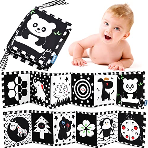 Image of TSYAN My First Black and White High Contrast Soft Cloth Book for Babies 6-12 Months (Black and White)