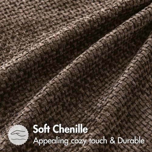 Image of MIULEE Decorative Dark Brown Euro Sham Pillow Covers 26x26 Inch 2 Pack
