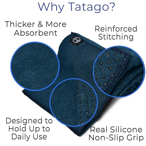 Tatago Yoga Mat Towel Non Slip for Hot Yoga. Our Hot Yoga Towel is Thicker, More Absorbent, and a Perfect Hot Pilates Mat Towel. 400GSM Microfiber Quick-Dry! by Tatago - Image 6